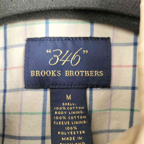 ブルックスブラザーズ 346 BROOKS BROTHERS 裏地チェック ロゴ刺繍 コットン スウィングトップ ブルゾン メンズ import:M