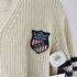 ポロバイラルフローレン Polo by RALPH LAUREN 90S カシミヤ混 ワッペン刺繍 ショールカラー コットンニット カーディガン カウチン メンズ 170