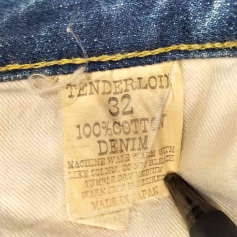 テンダーロイン TENDERLOIN カットオフ デニム ショーツ メンズ US:32-33