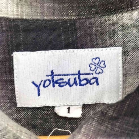 ヨツバ yotsuba クローバー刺繍 レーヨン オンブレチェック L/S シャツ メンズ JPN:1
