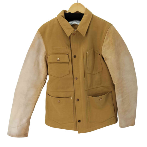 オーエーエムシー OAMC イタリア製 DIRECTOR COAT アームレザー切替ジャケット メンズ import:M