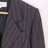 イヴサンローラン Yves Saint Laurent ストライプ ウール 1B テーラードジャケット スカート セットアップ レディース 上38 / 下36