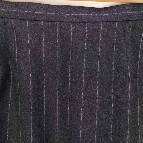 イヴサンローラン Yves Saint Laurent ストライプ ウール 1B テーラードジャケット スカート セットアップ レディース 上38 / 下36