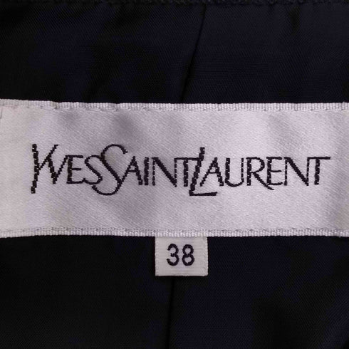 イヴサンローラン Yves Saint Laurent ストライプ ウール 1B テーラードジャケット スカート セットアップ レディース 上38 / 下36
