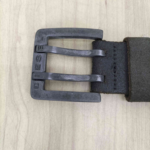 ディーゼル DIESEL イタリア製 スクエアバックル レザーベルト メンズ 90