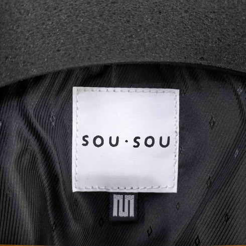 ソウソウ SOU・SOU 肩衣 可逆 濡場色 フェイクレザーベスト メンズ JPN:M