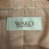 ワコー WAKO シルク混 ノーカラー ツイードジャケット スカート セットアップ レディース 9