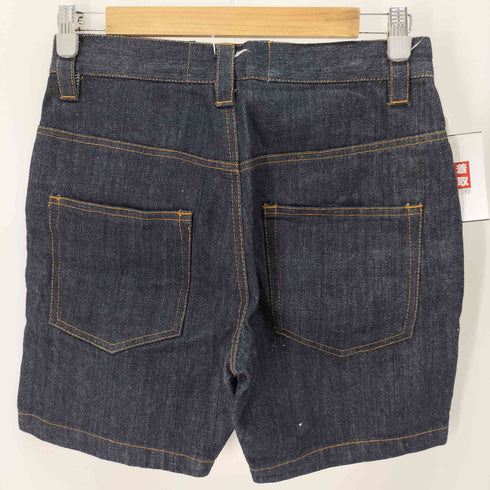 HALFMAN 総柄プリントインディゴデニムショーツ レディース JPN:S