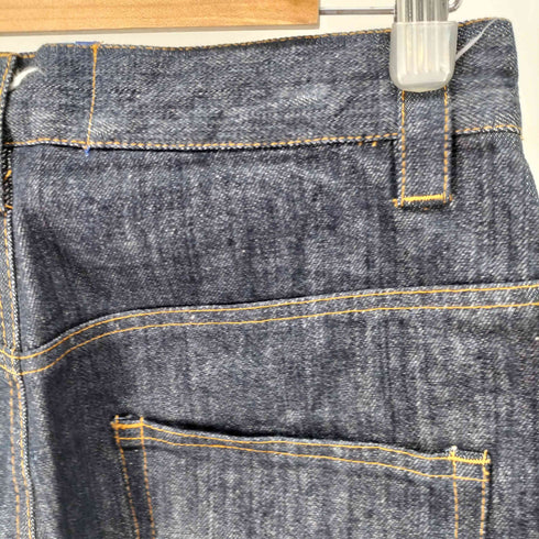 HALFMAN 総柄プリントインディゴデニムショーツ レディース JPN:S