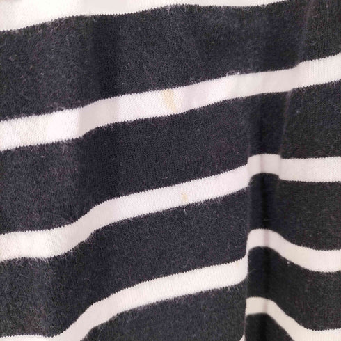 バーバリーブルーレーベル BURBERRY BLUE LABEL ロゴ刺繍 ボーダーポロシャツ レディース JPN:38
