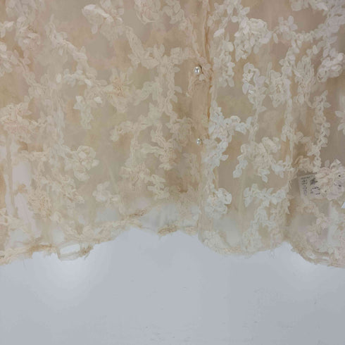 ザラ ZARA セミシアー テクスチャーシャツ レディース import:L