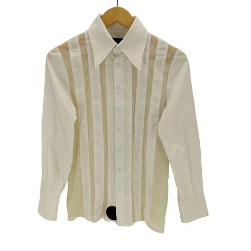 ジャンポールゴルチエフェム Jean Paul GAULTIER FEMME パワーネット切替ストライプシャツ メンズ FR:40