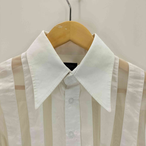 ジャンポールゴルチエフェム Jean Paul GAULTIER FEMME パワーネット切替ストライプシャツ メンズ FR:40