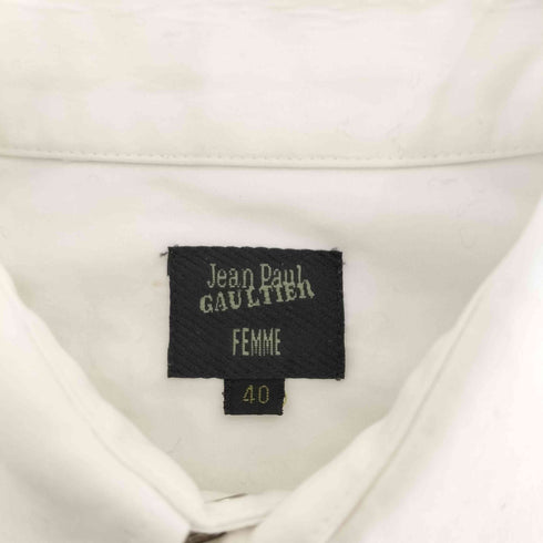 ジャンポールゴルチエフェム Jean Paul GAULTIER FEMME パワーネット切替ストライプシャツ メンズ FR:40