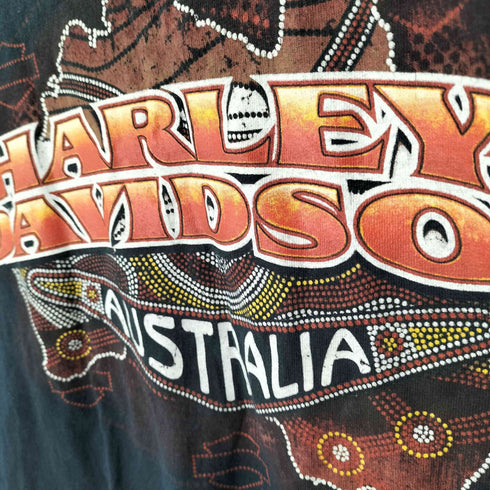 ハーレーダビッドソン HARLEY-DAVIDSON ©2010 フロントプリント S/S Tシャツ AUSTRALIA メンズ import:S