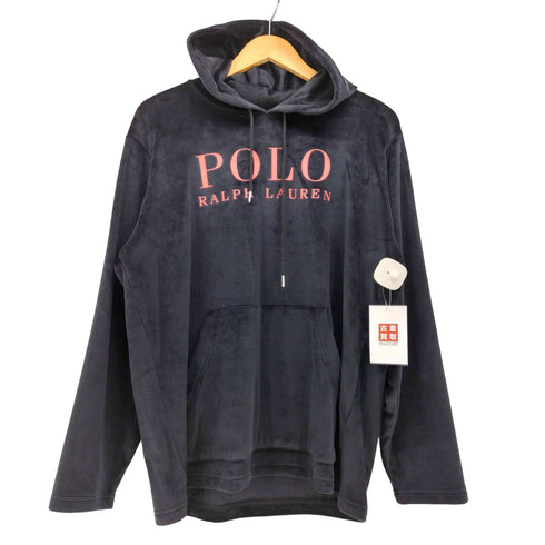 ポロラルフローレン POLO RALPH LAUREN Brushed Velour Long Sleeve ベロア プルオーバーパーカー メンズ import:L