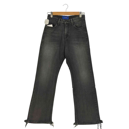 LANE ブラック フレア デニムパンツ レディース 1