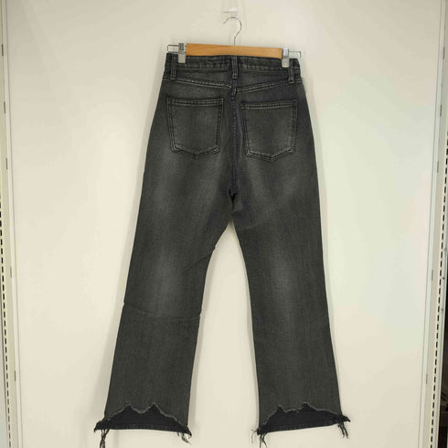 LANE ブラック フレア デニムパンツ レディース 1