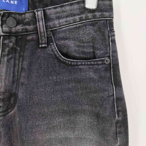 LANE ブラック フレア デニムパンツ レディース 1