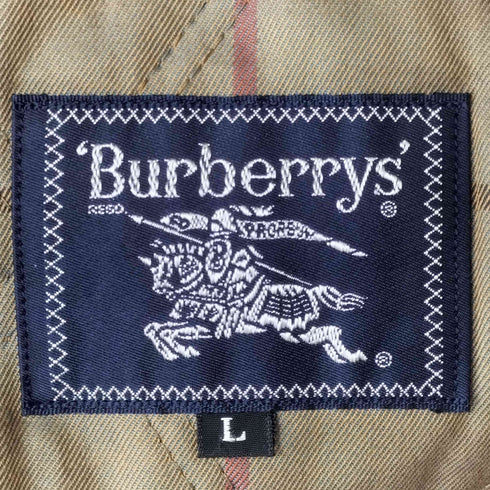 バーバリーズ BURBERRYS 裏地チェック ジップアップ ハリントンジャケット メンズ L