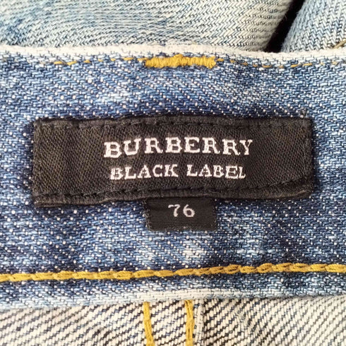 バーバリーブラックレーベル BURBERRY BLACK LABEL ジッパーフライダメージデニムパンツ メンズ JPN:71-76