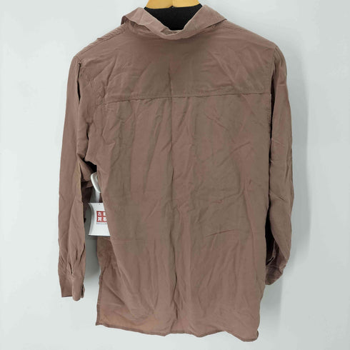 シルク100% L/S オープンカラーシャツ レディース import:S