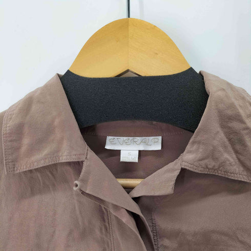 シルク100% L/S オープンカラーシャツ レディース import:S