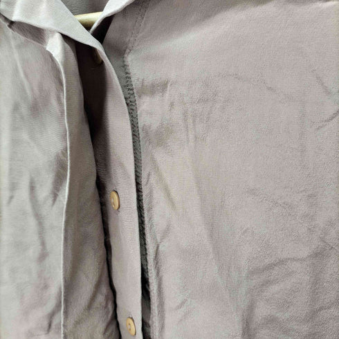 シルク100% L/S オープンカラーシャツ レディース import:S