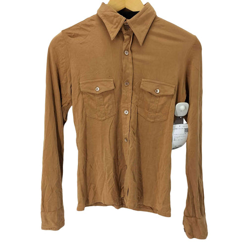エキップモン EQUIPMENT シルク100% L/S レギュラーカラーシャツ レディース import:M