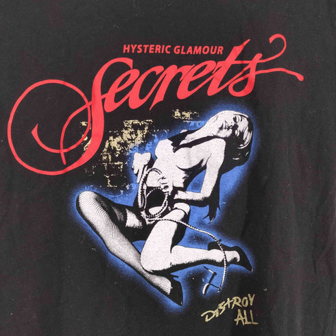 ヒステリックグラマー HYSTERIC GLAMOUR フロントプリントクルーネックTシャツ Y2K レディース FREE