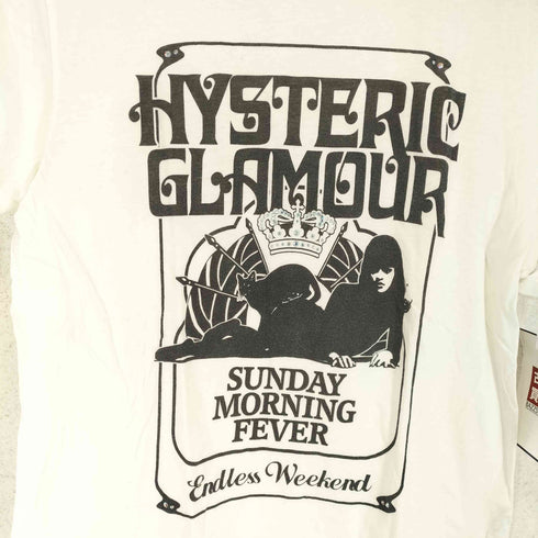 ヒステリックグラマー HYSTERIC GLAMOUR フロントプリントラインストーンクルーネックTシャツ Y2K レディース FREE