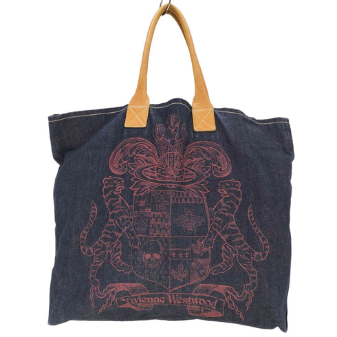 ヴィヴィアンウエストウッドアクセサリー Vivienne Westwood Accessories オーブプリント デニムトートバッグ レディース
