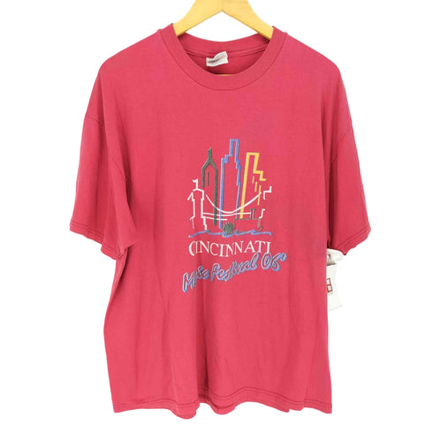 ヘインズ Hanes CINCINNATI 両面プリントクルーネックTシャツ メンズ JPN:XL