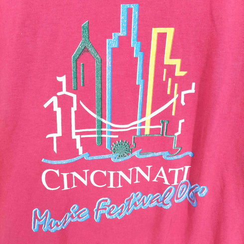 ヘインズ Hanes CINCINNATI 両面プリントクルーネックTシャツ メンズ JPN:XL