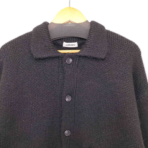 LURAKU 24AW Shaggy Knit Polo Cardigan シャギーニットポロカーディガン メンズ JPN:M