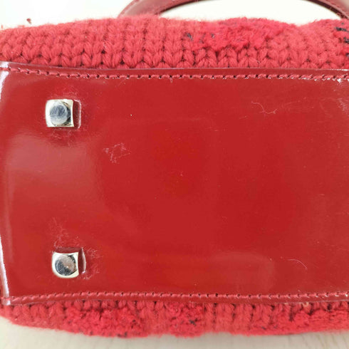サルヴァトーレフェラガモ Salvatore Ferragamo エナメル切り替えミニハンドバッグ レディース