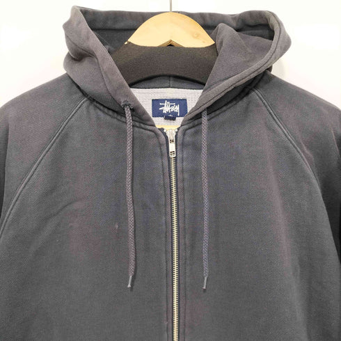 ステューシー Stussy 90S サーマルライナー ジップアップ ロゴパーカー メンズ import:L