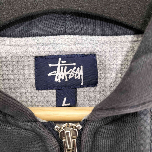 ステューシー Stussy 90S サーマルライナー ジップアップ ロゴパーカー メンズ import:L