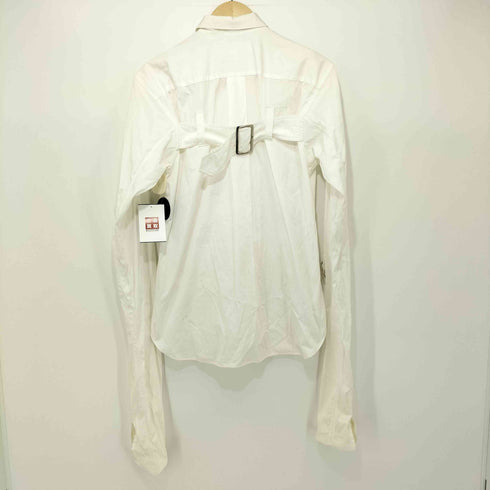 コムデギャルソンシャツ COMME des GARCONS SHIRT 2017SS ベルトデザイン L/S コットンシャツ メンズ JPN:XS