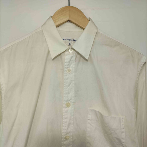 コムデギャルソンシャツ COMME des GARCONS SHIRT 2017SS ベルトデザイン L/S コットンシャツ メンズ JPN:XS