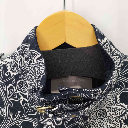 バナナリパブリック BANANA REPUBLIC 総柄スタンドカラーベルテッドジャケット レディース import:XS