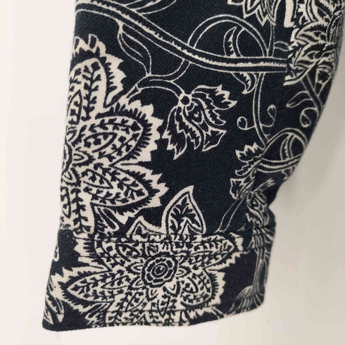 バナナリパブリック BANANA REPUBLIC 総柄スタンドカラーベルテッドジャケット レディース import:XS