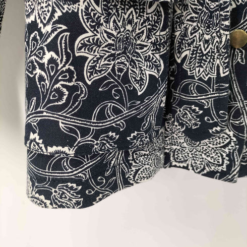 バナナリパブリック BANANA REPUBLIC 総柄スタンドカラーベルテッドジャケット レディース import:XS