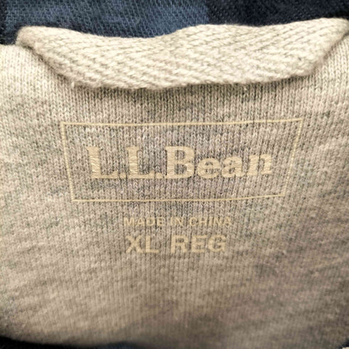 エルエルビーン L.L.Bean 裏地チェック ダブルフェイス ジップアップ パーカー メンズ import:XL