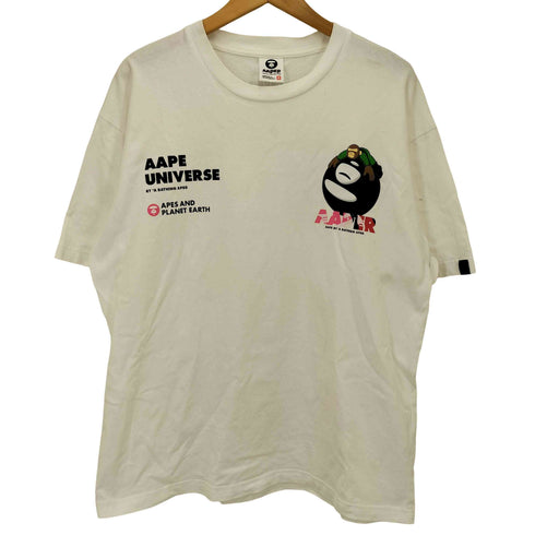 エーエイプバイアベイシングエイプ AAPE BY A BATHING APE AAPER UNIVERSE 両面 プリント S/S Tシャツ メンズ JPN:M