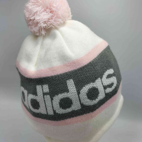 アディダス adidas ロゴ ポンポン 三つ編み ニット キャップ レディース FREE