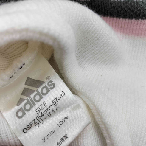 アディダス adidas ロゴ ポンポン 三つ編み ニット キャップ レディース FREE