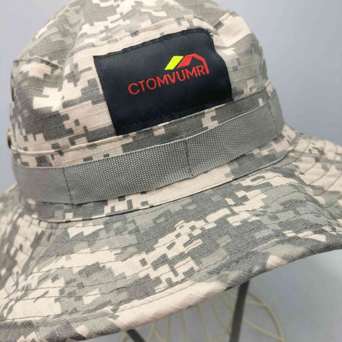 ユーエスアーミー U.S. ARMY HST SUN HOT WEATHER TYPE 2 デジタル カモフラ 迷彩柄 CTOMVUMR ロゴ ミリタリー サファリ ハット メンズ 60