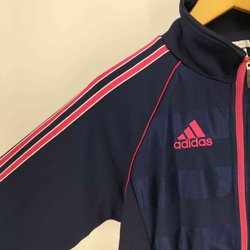アディダス adidas CLIMALITE VRV パフォーマンス ロゴ 刺繍 アーム スリーストライプ ウォームアップ トラックジャケット ジャージ レディース JPN:S