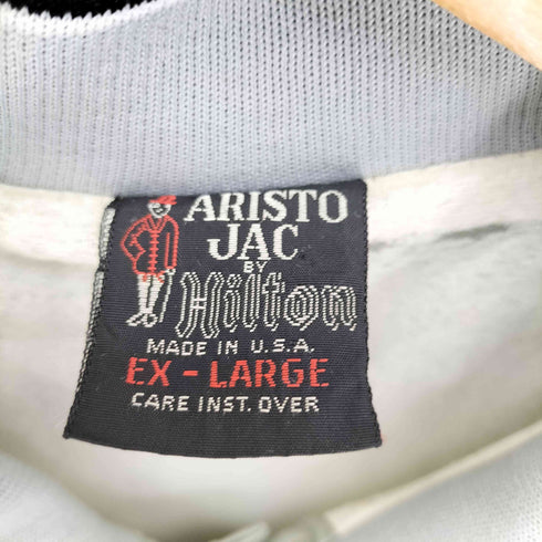 アリストジャック ARISTO JAC 90S USA製 BUTCH チェーン 刺繍 リブライン ナイロン スタジャン メンズ LARGE